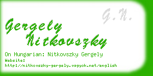 gergely nitkovszky business card